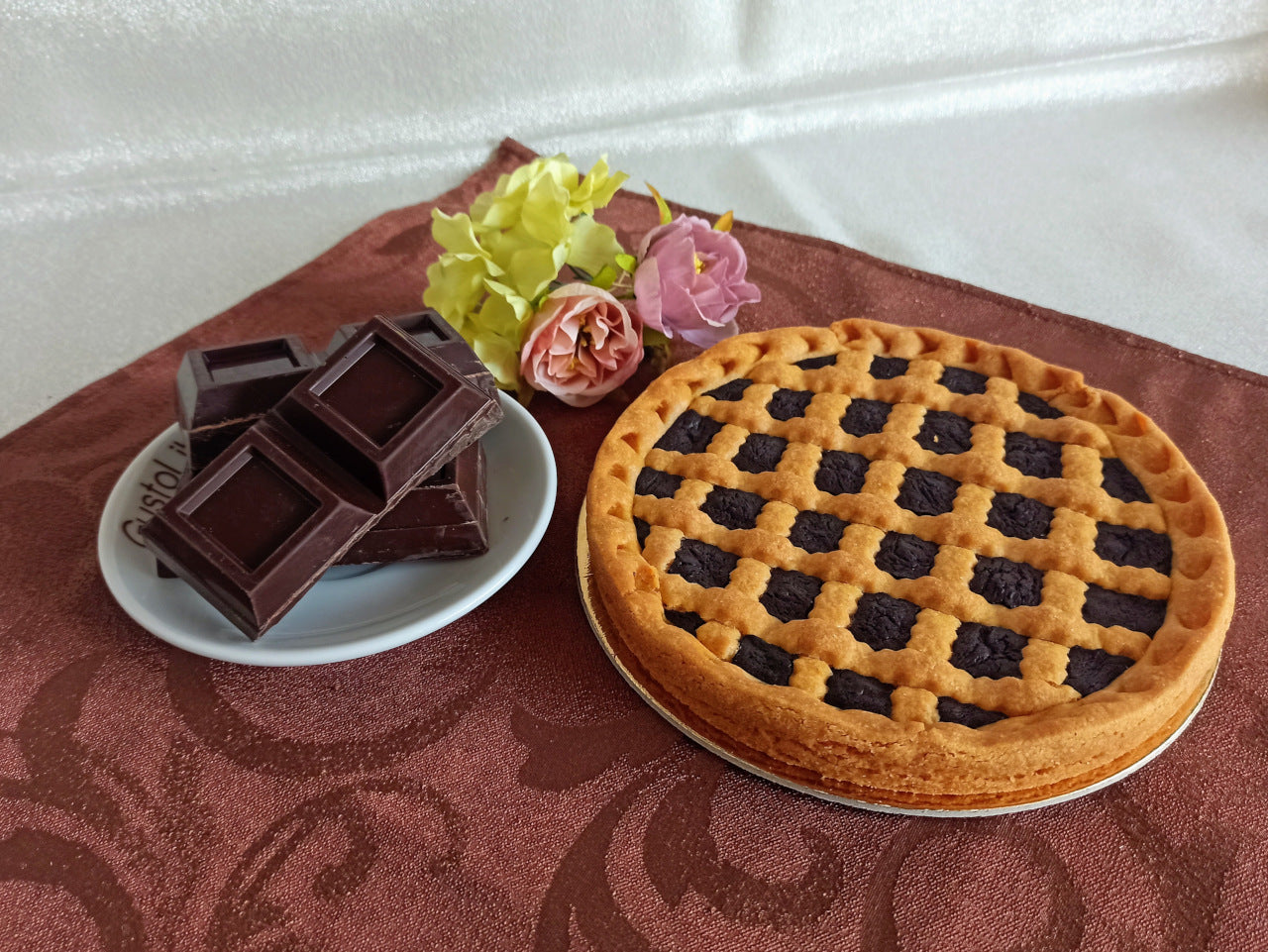 CROSTATA CON CIOCCOLATO Senza Glutine, Senza Lattosio, Senza Latte e derivati