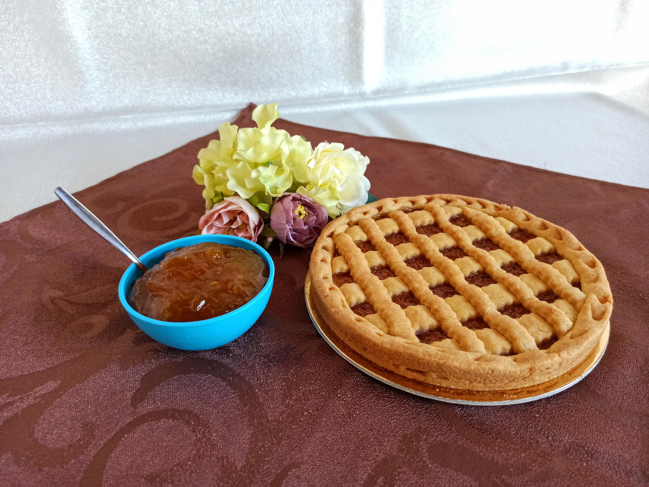 CROSTATA CON CONFETTURA DI ALBICOCCHE Senza Glutine, Senza Lattosio, Senza Latte e derivati